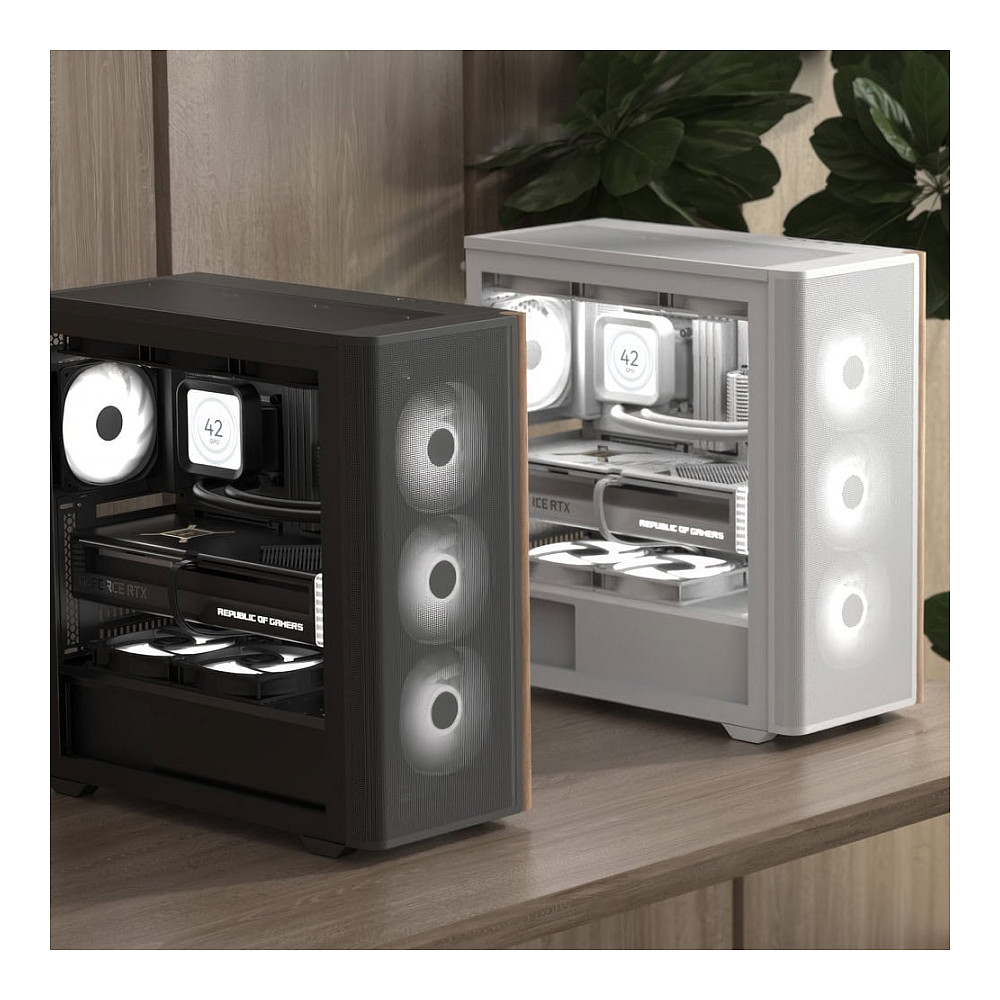 Kasë PC Aerocool D501A / Midi Tower / ATX / 120/140mm Front Fan / 120mm Side & Rear Fan / 2.5"/3.5" HDD / PSU Bottom - Zezë/Kafe - 6