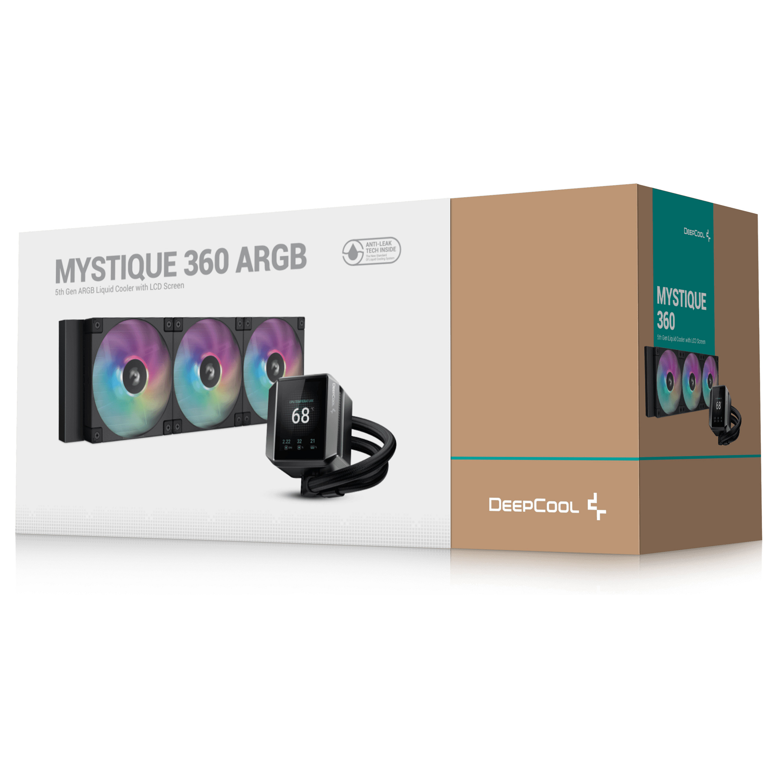 Ftohës për procesor DeepCool MYSTIQUE 360 ARGB / 360mm / AIO / ARGB / LCD - Zezë - 6