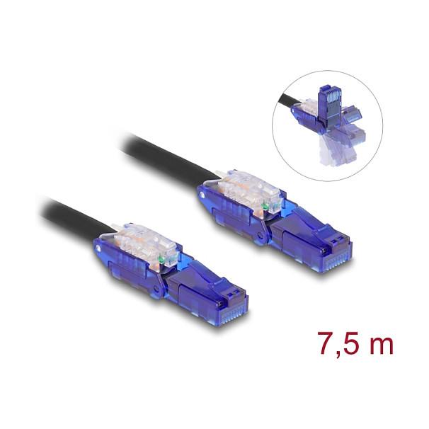 Kabllo për Rrjet DeLOCK 80930 / Cat 6 / UTP / RJ-45 / 1 Gbit/s / 7.5m - Zezë - 2