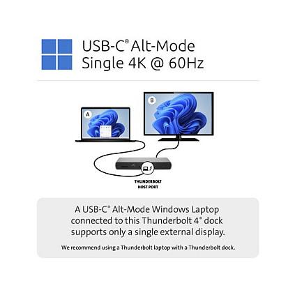 Docking Station Kensington SD5760T / Thunderbolt 4 / 13-Porta / Dual 4K / 96W Power Delivery - Hiri/Zezë - 21