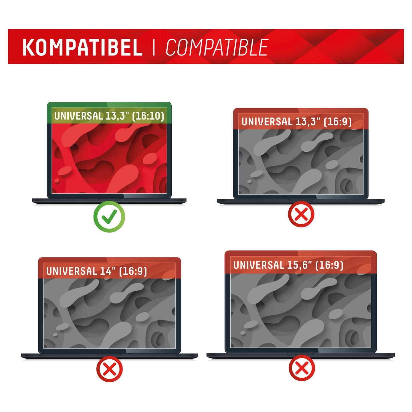 Filtër Privatësie për Laptop Displex 01761, 13.3", 16:10, magnetik, 2-drejtimësh, 5H - Zezë/Transparente - 6