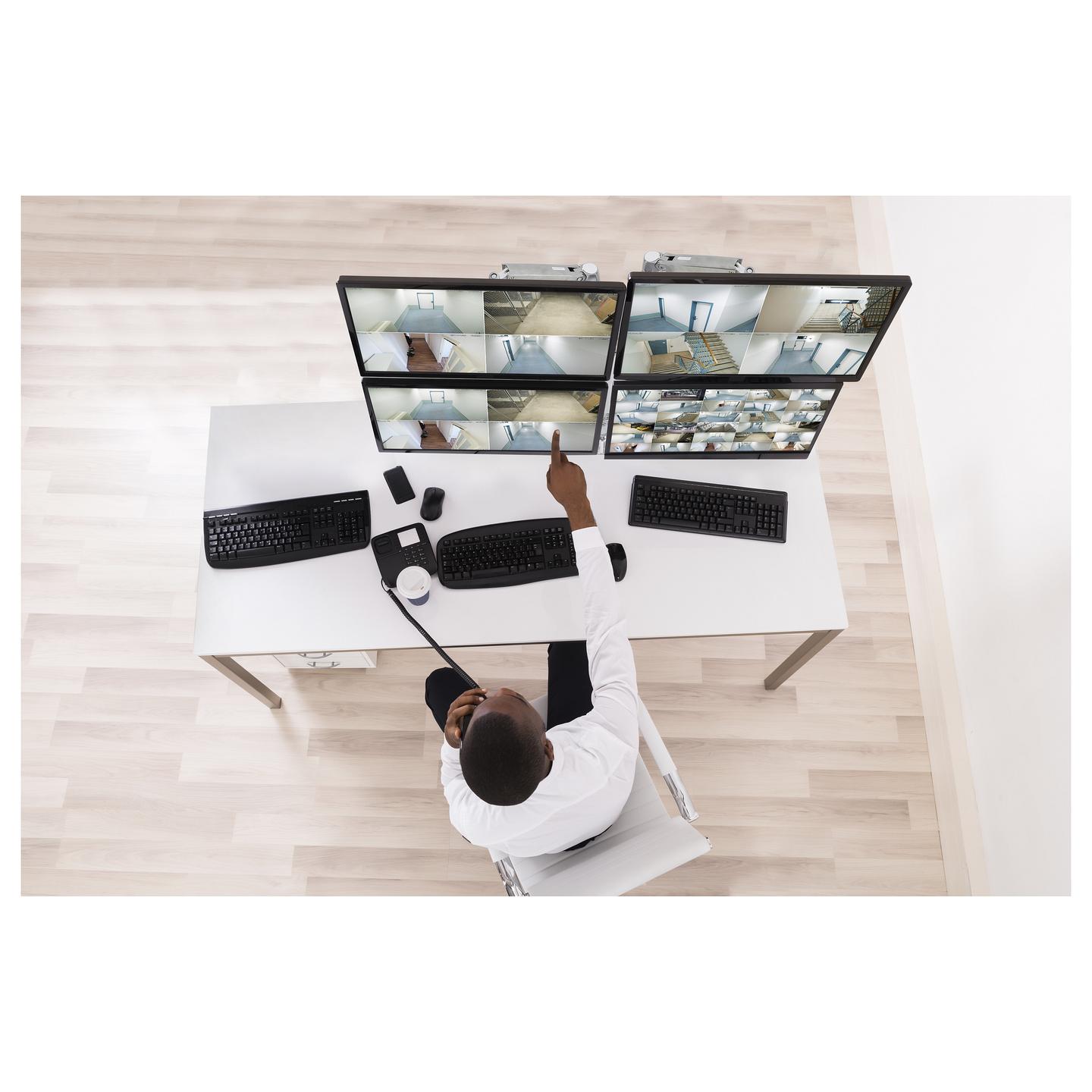 Mbajtëse për Monitor Ergotron LX Dual Stacking Arm, 2 Monitorë, deri 40", 10kg - Argjend, Zezë - 8