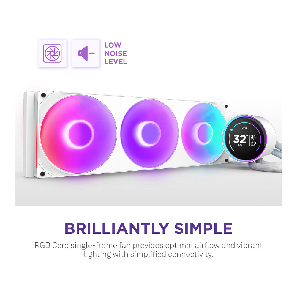 Ftohës për Procesor NZXT Kraken Elite 420 RGB / 420mm / AIO / RGB / LCD - Bardhë - 11