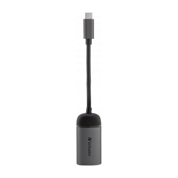 Adapter Verbatim 49146, USB-C në Gigabit Ethernet RJ-45, USB 3.1 Gen 1, 1 Gbps, Kabllo 10 cm – Zezë/Argjend - 4