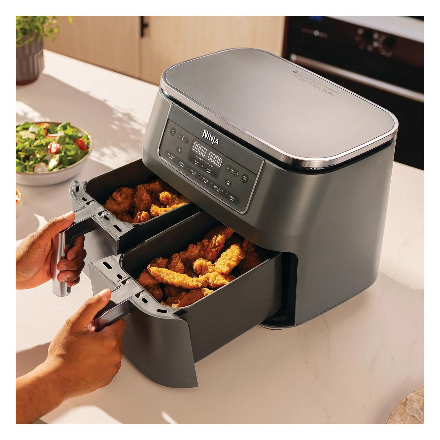 Fryer Ninja Dual Zone / DZ300EU / 7.6L / 2400W / 2 Sirtarë / 6 Programe / 40–240°C / Touch / Sync / Match – Zezë - 10