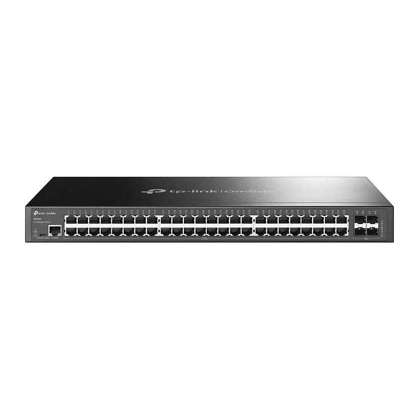 Switch TP-Link Omada SG3452, 48× Gigabit Ethernet RJ45, 4× SFP 1G, Layer 2+ Managed, 104Gbps – Zezë