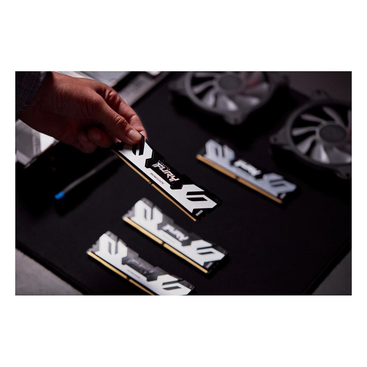 RAM Memorie DDR5 Kingston FURY Renegade / 96GB / 2x48GB / DIMM / 6400MT/s / CL32 / XMP - Argjend/Zezë - 17
