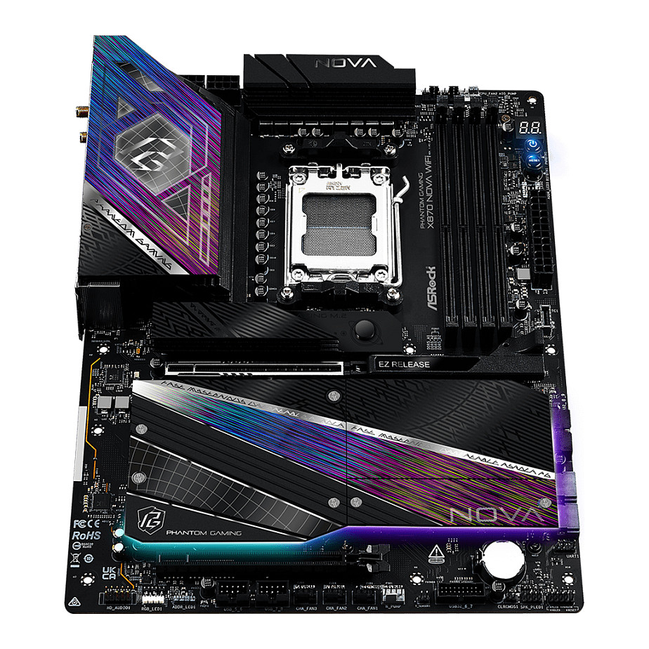 Pllakë Amë ASRock X870 NOVA WIFI / AMD AM5 / X870 / DDR5 / ATX / Wi-Fi 7 / 5GbE LAN - 6