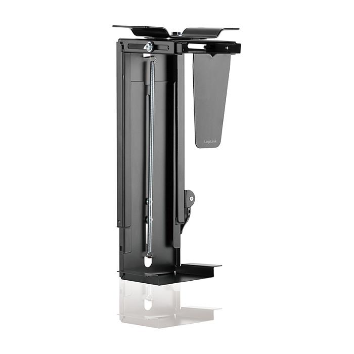 Mbajtëse për CPU LogiLink EO0030 , e rregullueshme , nën tavolinë , Easy-Locking , rrotullim 360° , deri 10kg , 300–510mm , 88–203mm - Zezë - 3