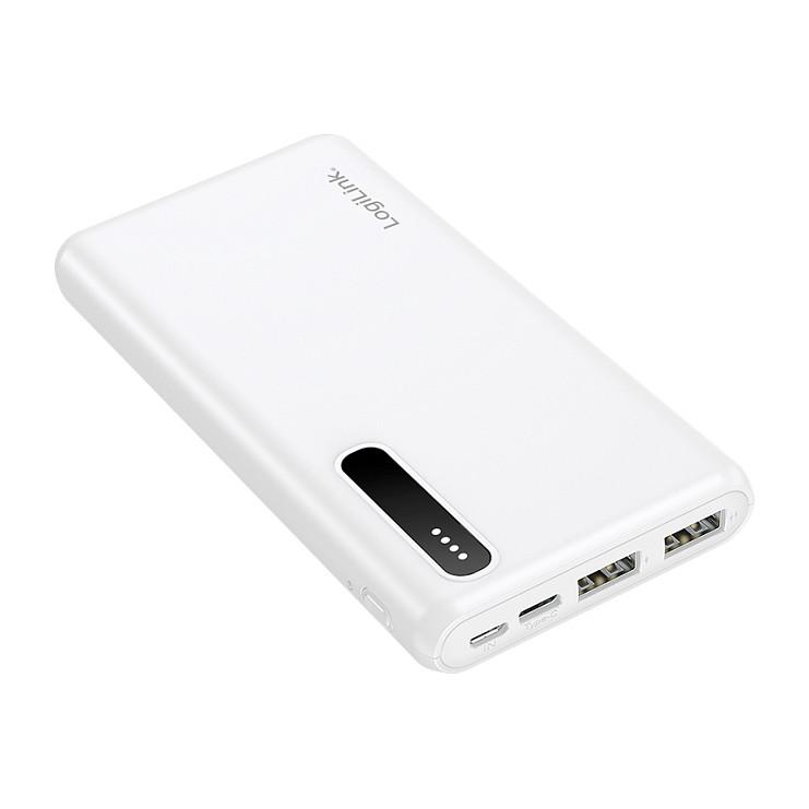 Powerbank LogiLink PA0311W / 8.000mAh / 12W / 2x USB-A / Li-Po - Bardhë - 2