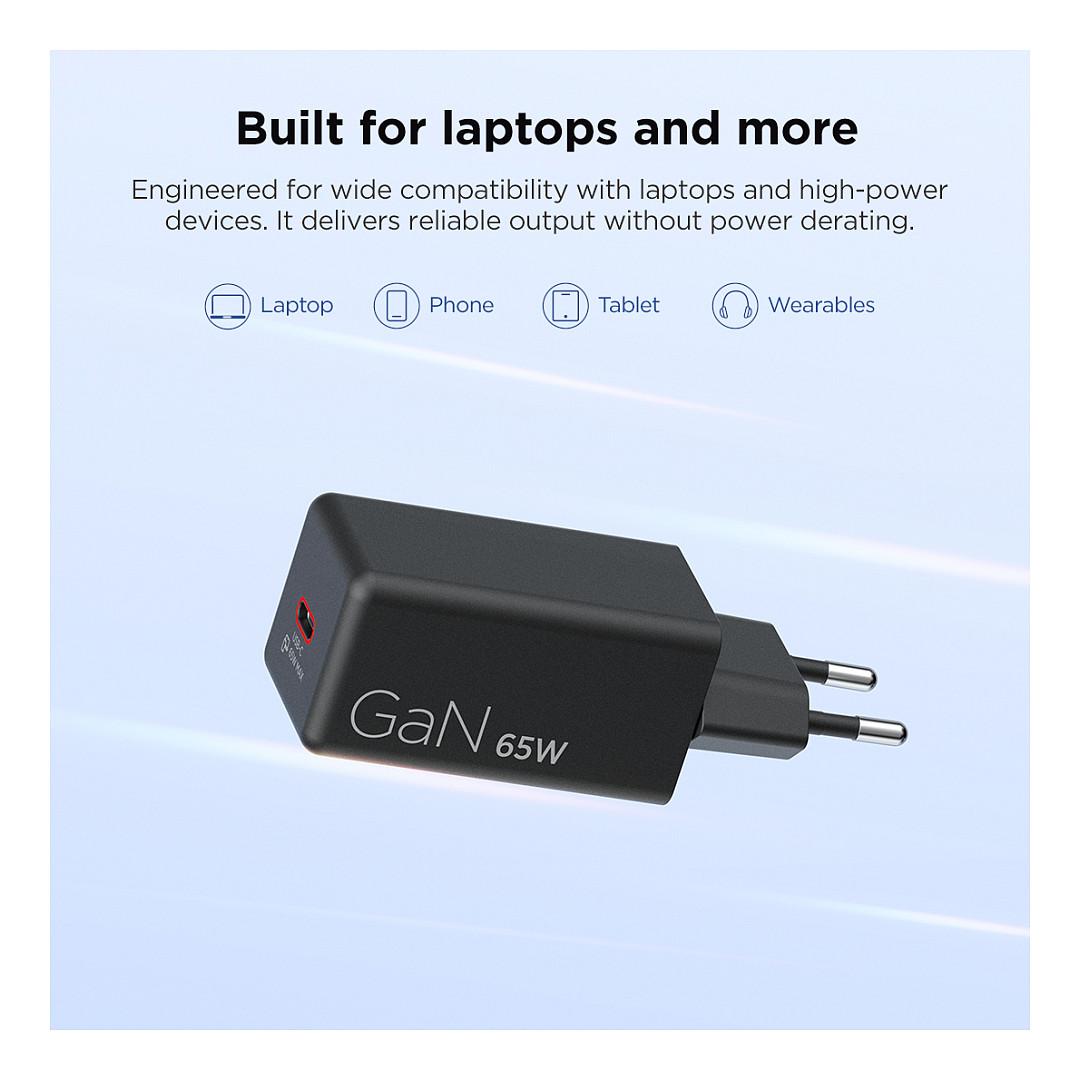 Adapter Lenovo 40AW65WBEU, USB-C, 65W, GaN, EU - Zezë - 8