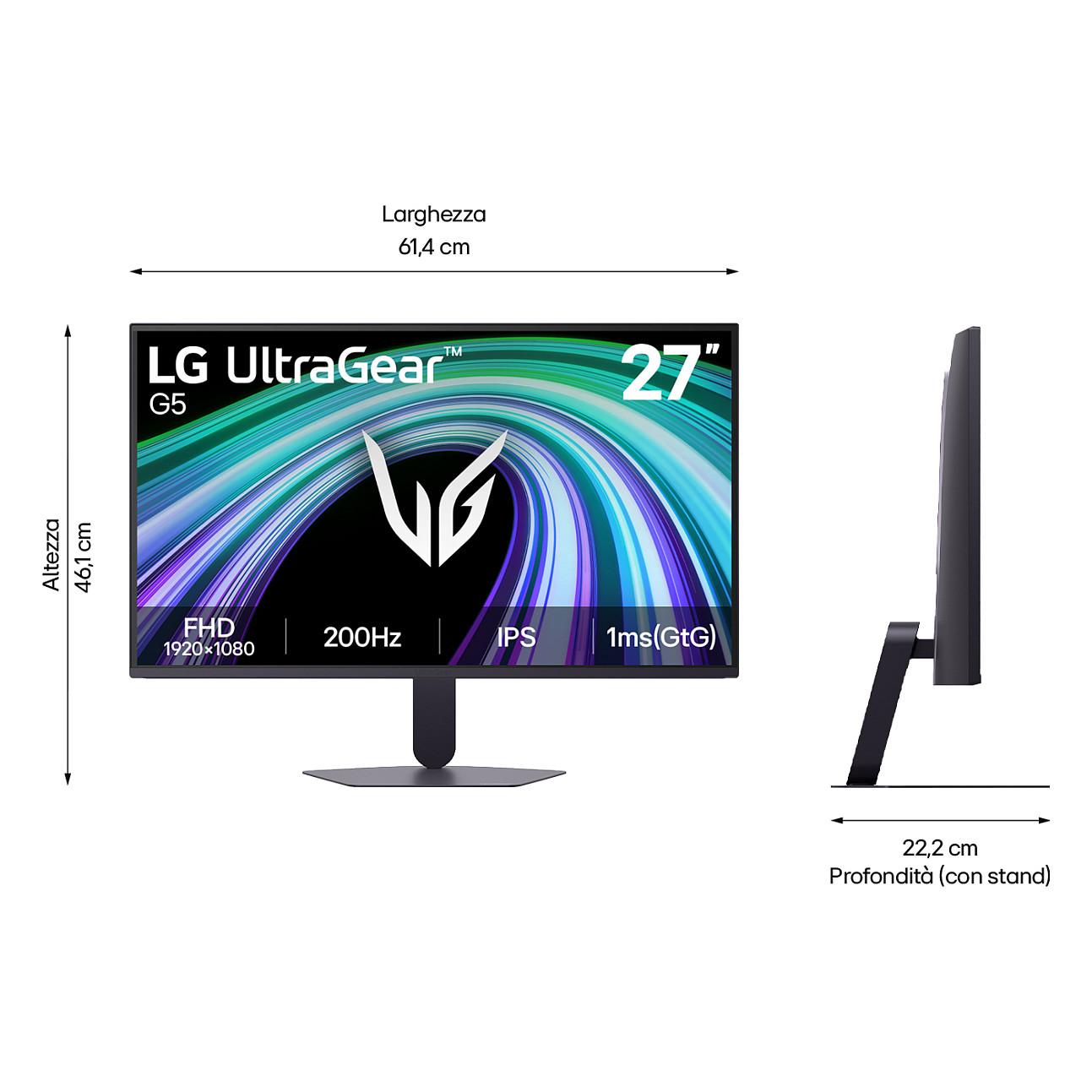 Monitor Gaming LG 27G523B-B, 27", Full HD IPS, 200Hz, 1ms, HDR10, HDMI + DisplayPort - Zezë - 7