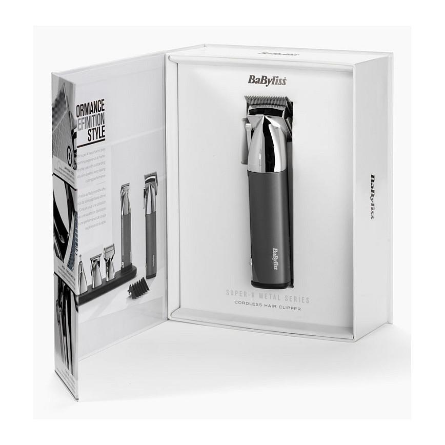 Makinë për Prerjen e Flokëve BaByliss Super-X Metal / E996E / Tehe Çeliku Japonez / 10 Krehra / 180 Minuta / Pa Kabllo – Gri - 10