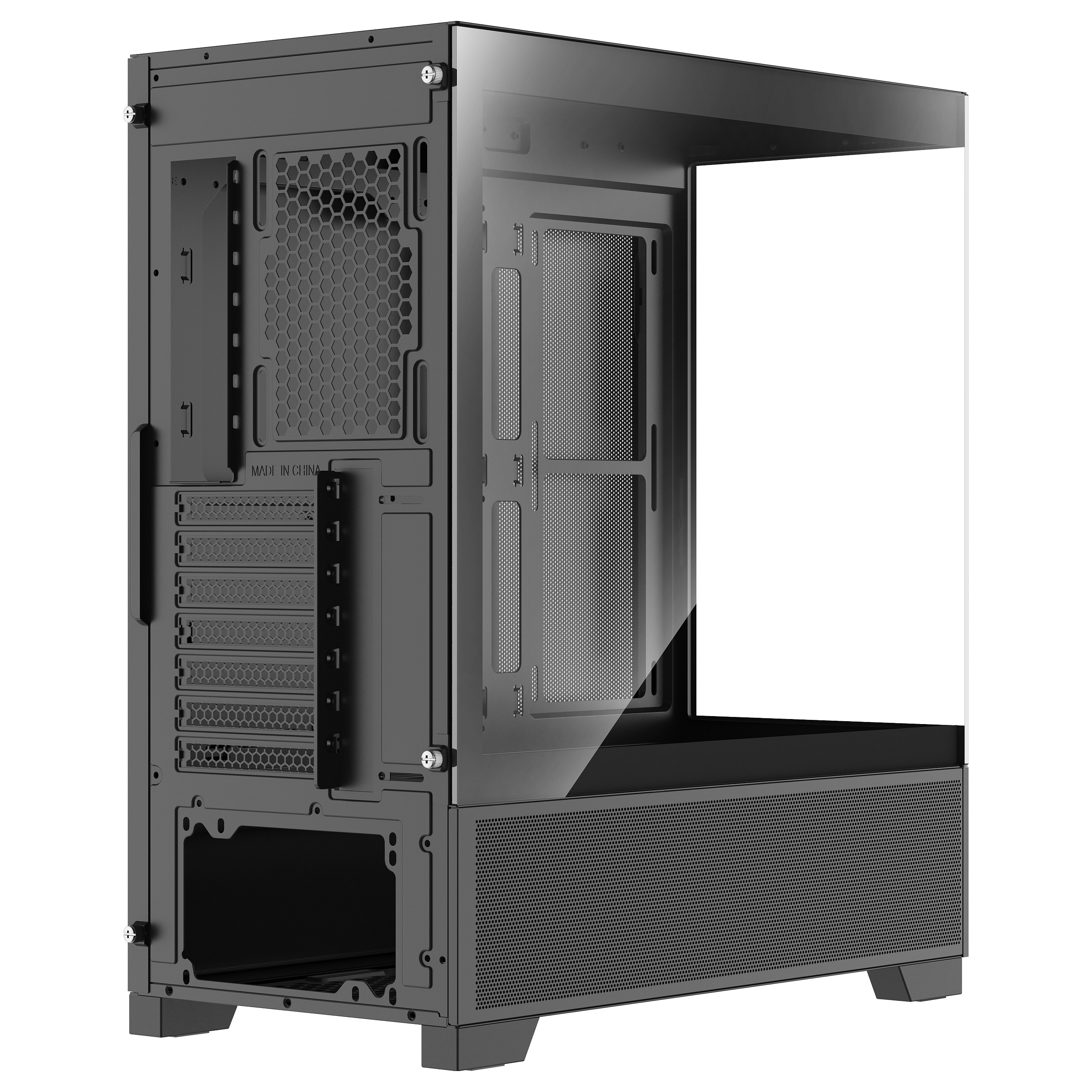 Kasë PC Xilence Beam / Midi Tower / ATX / 2x 120mm + 1x 120mm ARGB Fan / Tempered Glass - Zezë - 14