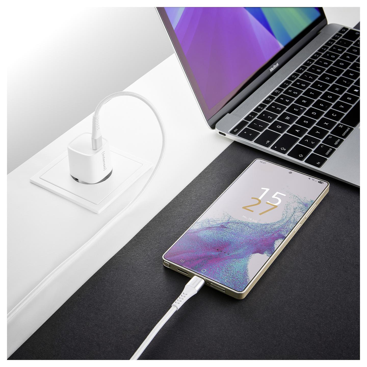 Adapter Intenso W30C² GaN / USB-C / 30W / PD 3.0 / PPS / QC 4.0 - Bardhë - 6