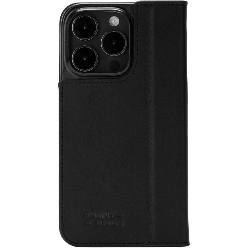 Aksesorë Apple JT Berlin Tegel / BookCase / iPhone 16 Pro / Lëkurë / 2x Hapësira për Kartela / Stand - Zezë - 2