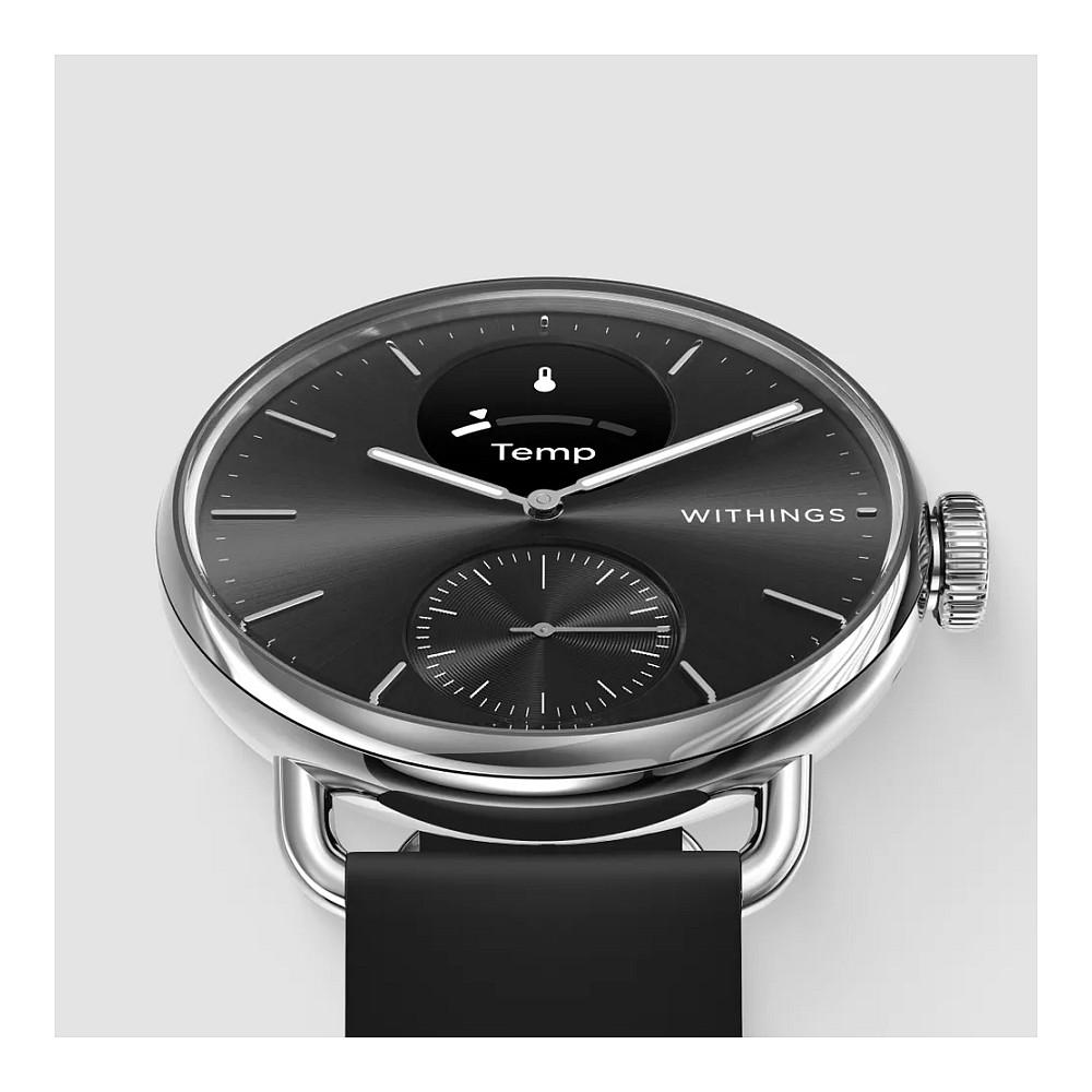 Orë e mençur Withings ScanWatch 2, 38mm, OLED, ECG, SpO2, Bluetooth, 5 ATM - Zezë - 4