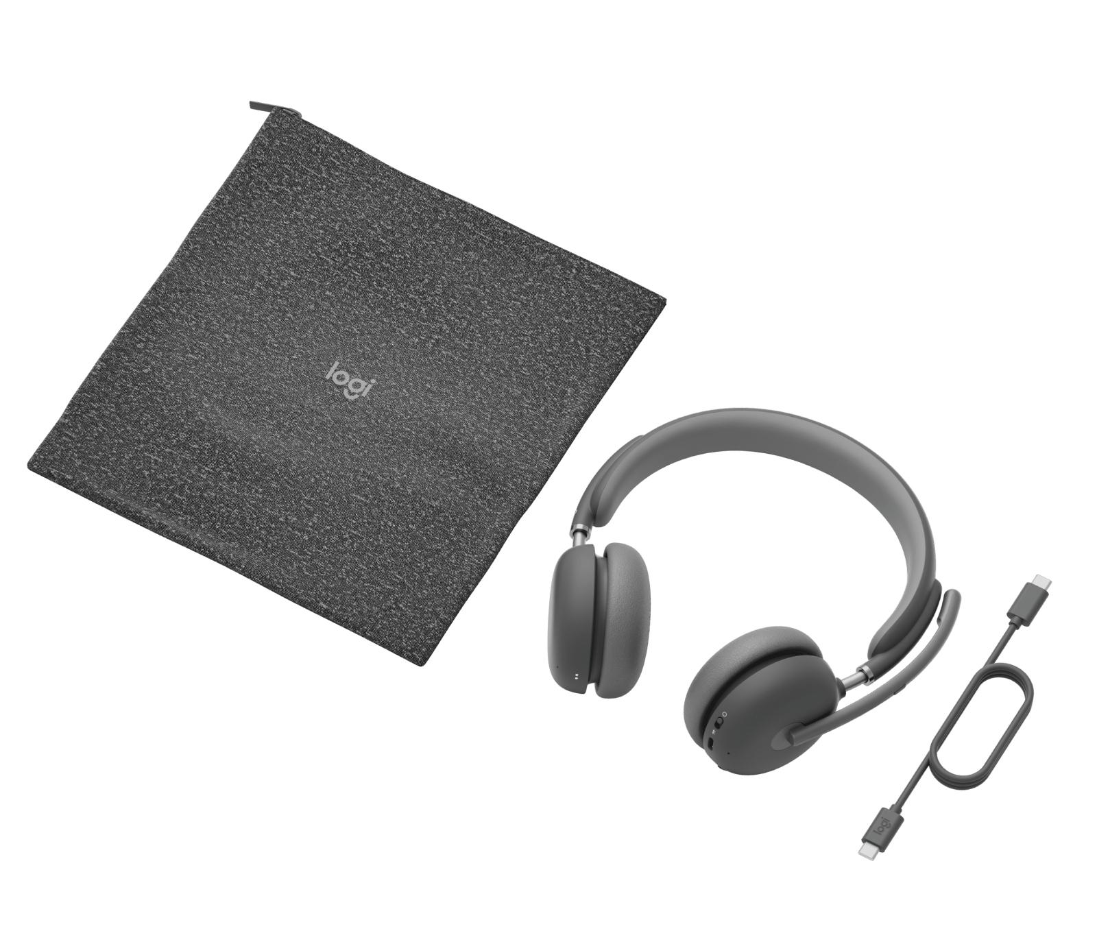 Kufje pa kabllo Logitech Zone Wireless 2 MS / Bluetooth 5.2 / USB-C Receiver / Hybrid ANC - Gri - 5