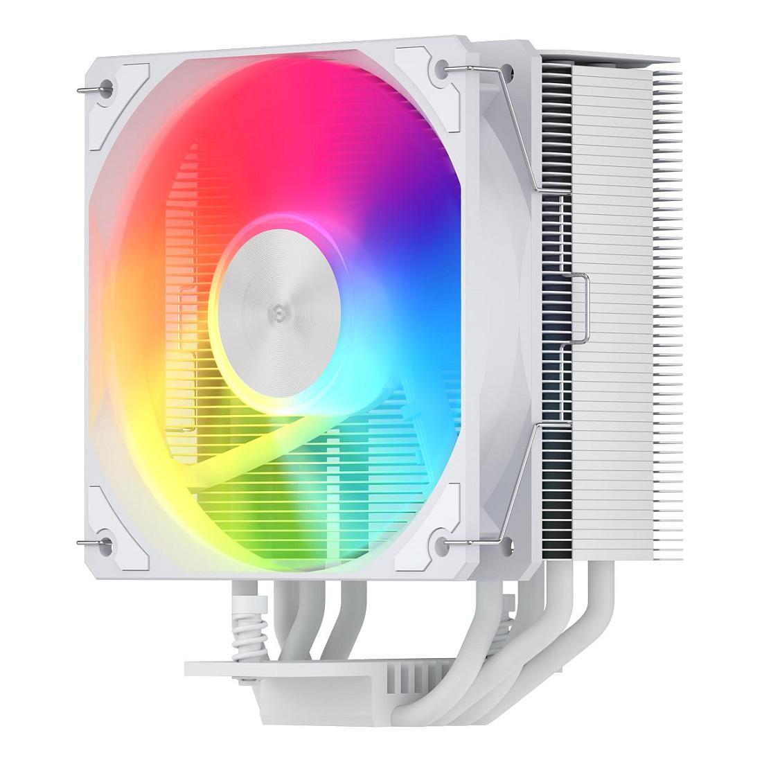 Ftohës për Procesor FSP NP5-WA / 200W / 120mm / 800-1600 RPM / 4 Heat Pipes / HDB / ARGB - Bardhë - 3