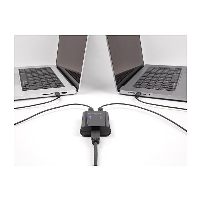 Switch USB DeLOCK 11503, USB 2.0, 2 PC në 1 Pajisje, 2x USB-B, 1x USB-A - Zezë - 3