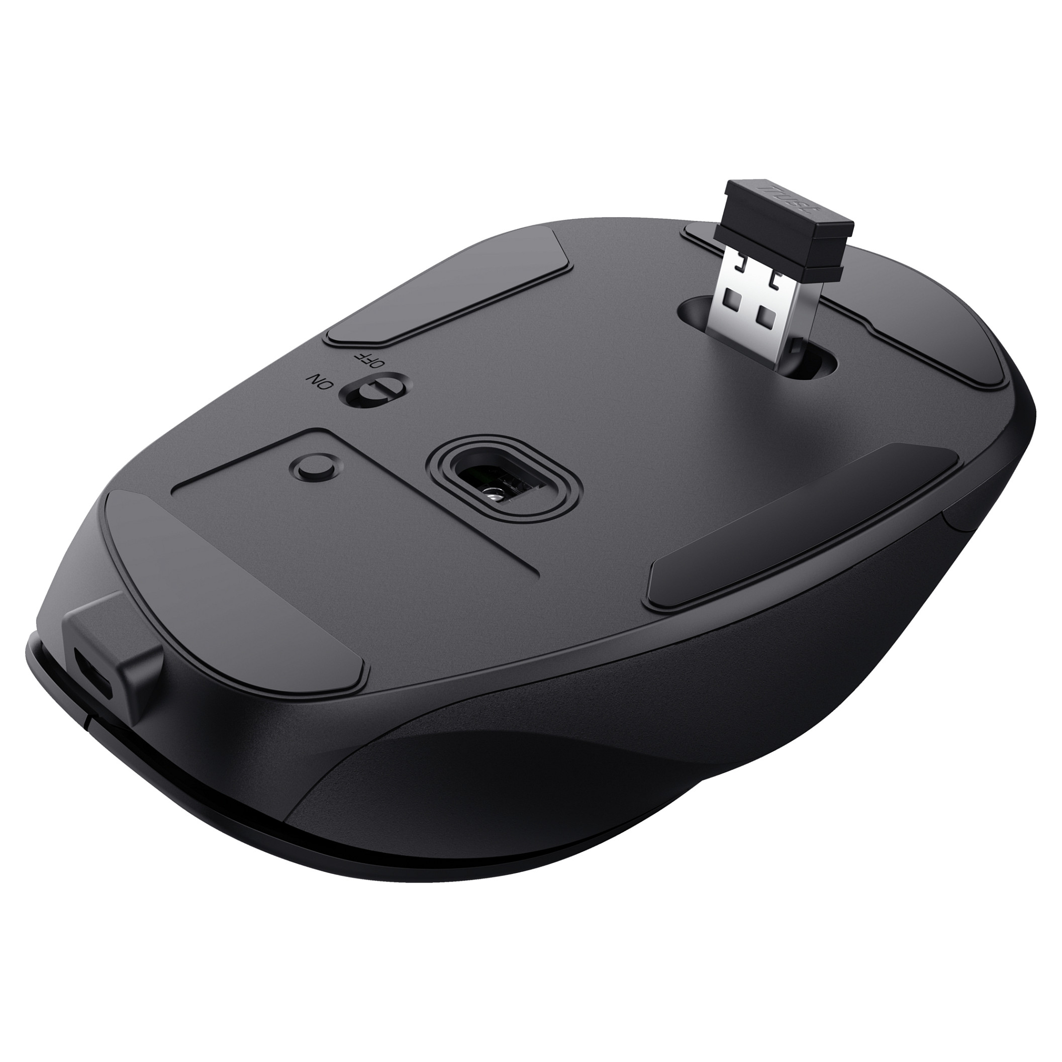 Maus pa kabllo Trust Fyda / 2400 DPI / Wireless + USB-A / 6 Butona - Zezë - 5