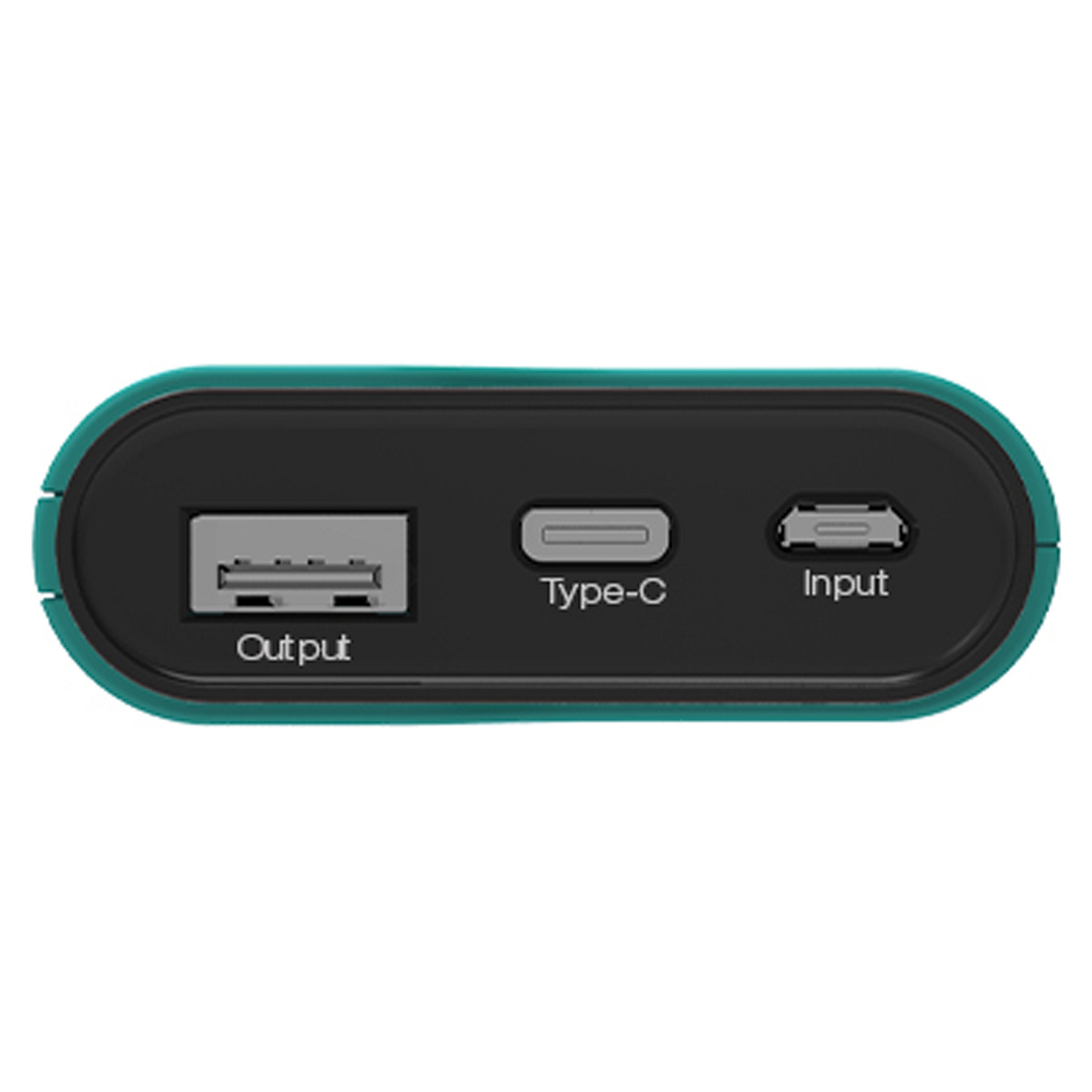 Powerbank RealPower PB-7500C / 7500mAh / USB-A + USB-C / Display – Gjelbër - 2