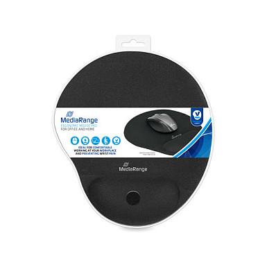 Mauspad Ergonomik MediaRange MROS250 / Mbështetës Kyçi / Anti-rrëshqitës / 225×245×21 mm - E Zezë - 2