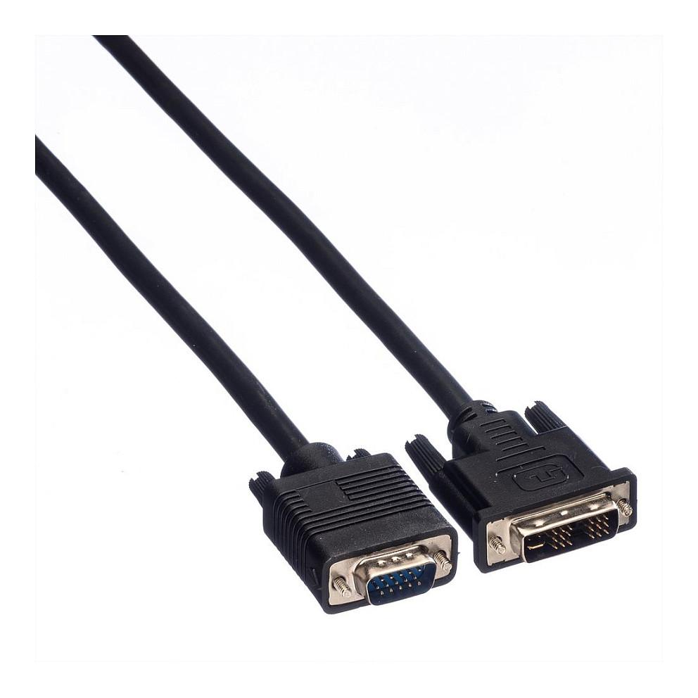 Kabllo DVI VALUE 11.99.5420 / DVI-A 12+5 në VGA (D-Sub) / 2m - Zezë - 3