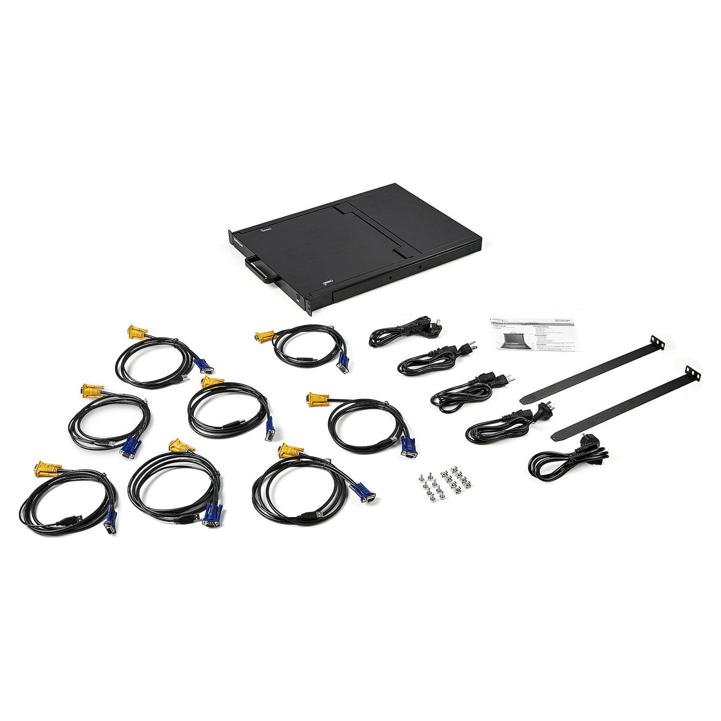 KVM Switch StarTech.com RKCONS1708K, 8 porta VGA, ekran LCD 17", 1280×1024px, Tastierë dhe Touchpad, Rack 1U - Zezë - 7