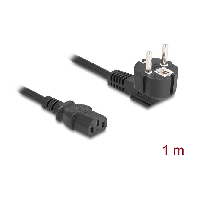 Kabllo për Furnizim me Energji DeLOCK 81298 / CEE 7/7 - C13 / H05VV-F 3 x 1.00 mm² / 250 V / 10 A / 2500 W / 1 m - Zezë - 2