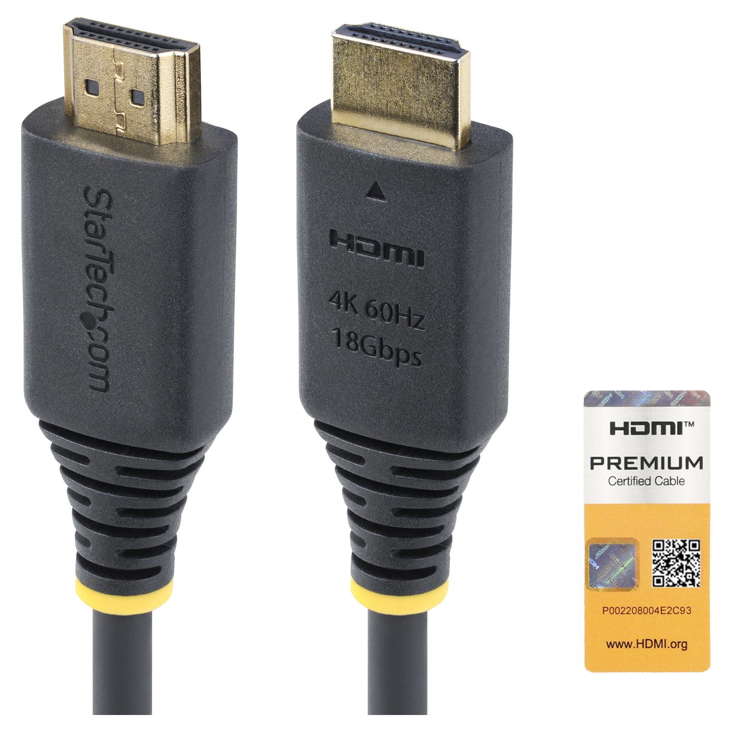 Kabllo HDMI StarTech.com HDMI2CABLE-4K60-150C / HDMI në HDMI / 1.5m / HDMI 2.0 / 4K 60Hz / 1440p 144Hz - Zezë - 5