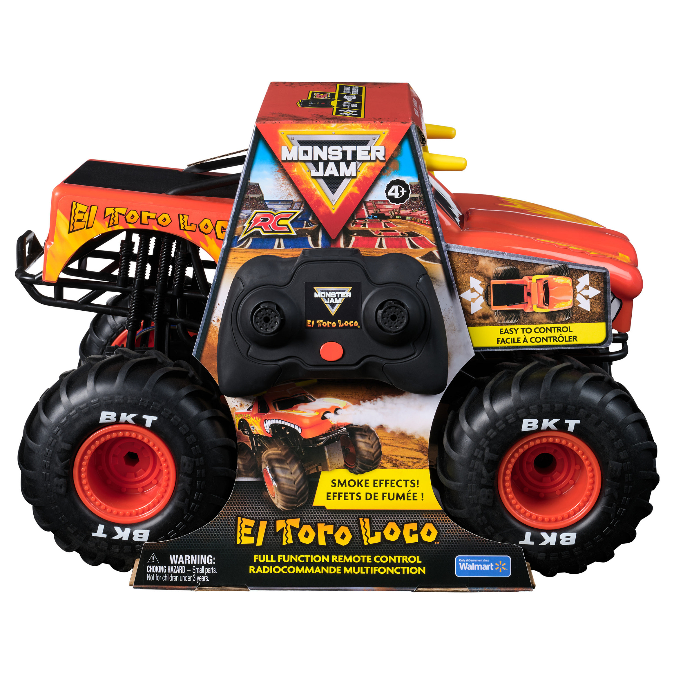 Lodra Spin Master Monster Jam El Toro Loco RC Monster Truck â 1:15 Scale / 2.4 GHz / Smoke Effects / Dual Joystick - ZezĂ«/Portokalli - 7