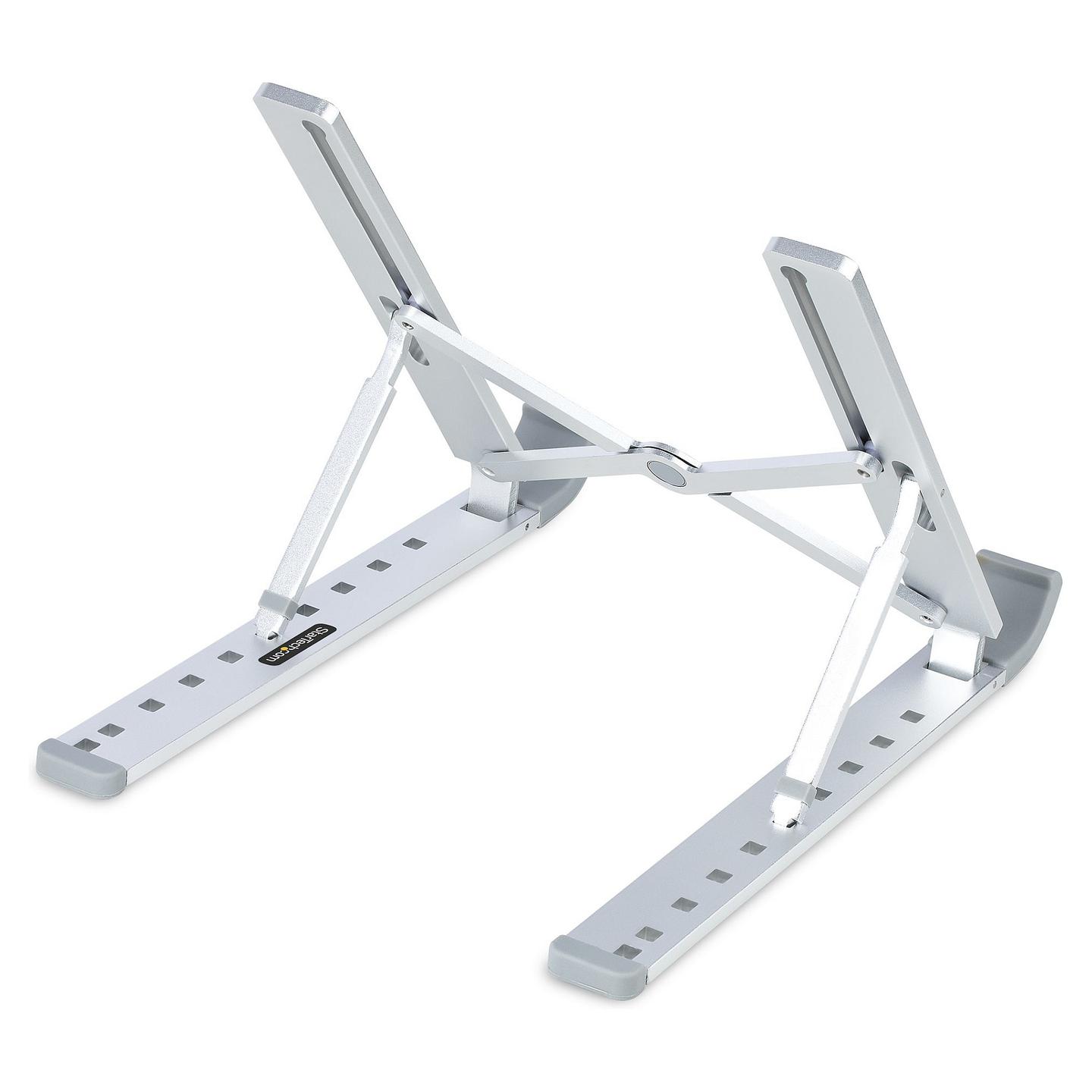 Mbajtës për Laptop StarTech.com LAPTOP-RISER-BAR, deri 15.6", 10kg, 9 Nivele, 15°–84°, i Palosshëm, Alumini - Argjend - 2