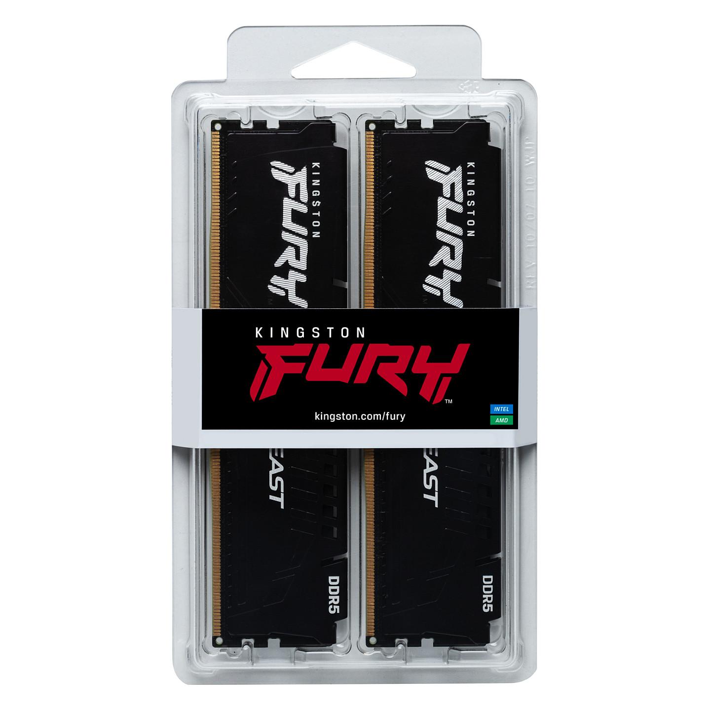 RAM Memorie DDR5 Kingston FURY Beast, 64GB (4x16GB), DIMM, 6000MHz, CL40, 1.35V, 288-pin, XMP 3.0 - Zezë - 5