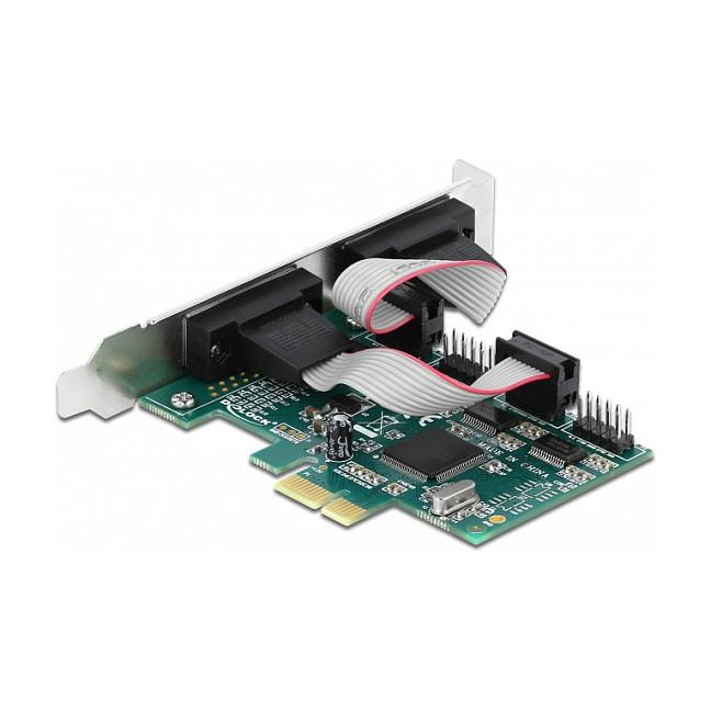 Kartë Zgjerimi PCI Express Delock 90410 / PCIe 1.1 x1 / 4x RS-232 DB9 / 115.2Kbps / Low Profile - 2