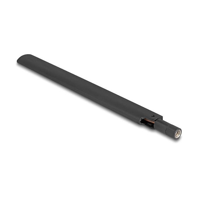 Antena për rrjet Delock 90677, Wi-Fi 6, 2.4/5GHz, 3–6dBi, Omnidireksionale, RP-SMA Male - Zezë