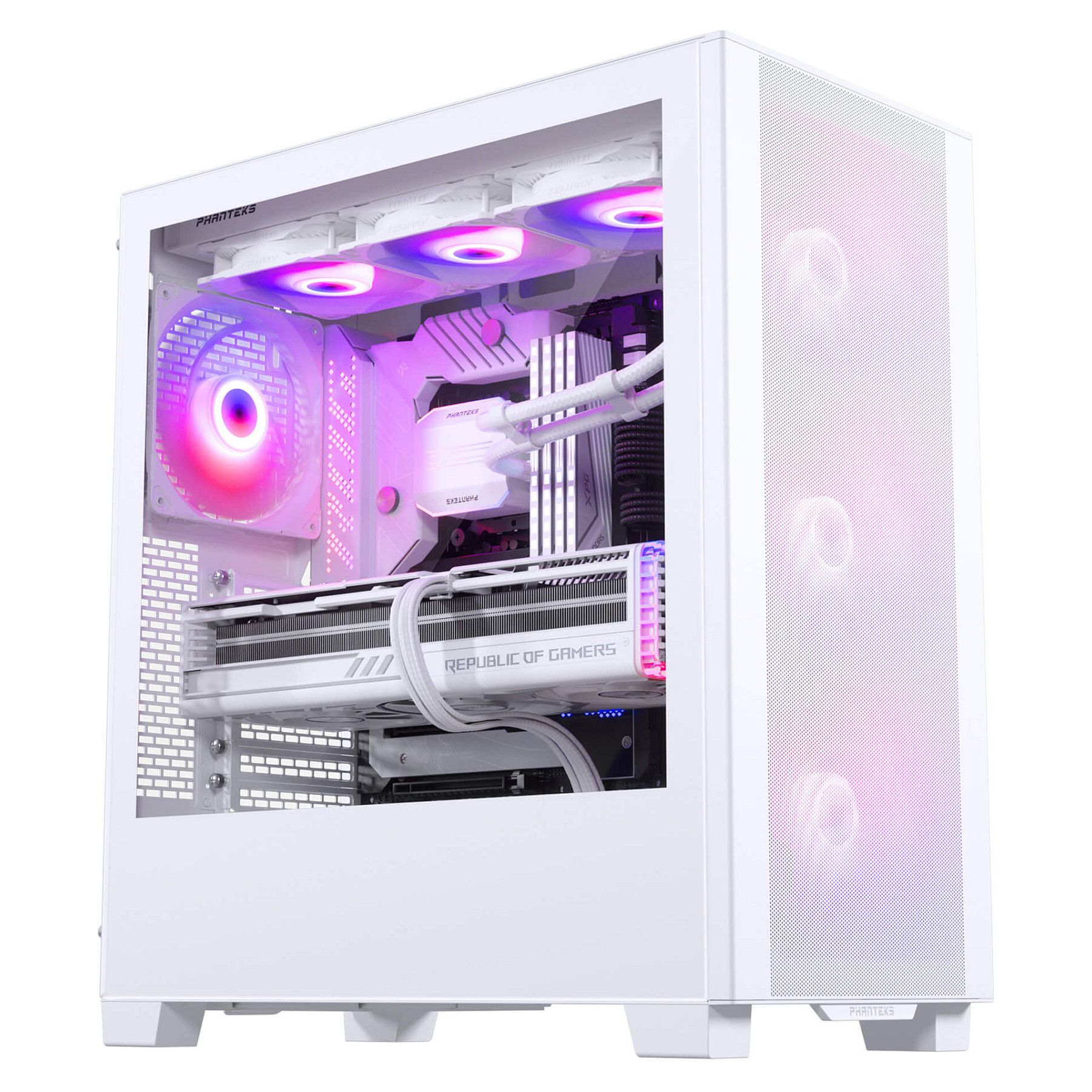 Kasë Phanteks XT Pro Ultra / Midi Tower / E-ATX / 4x 140mm D-RGB Fan / Tempered Glass - Bardhë - 2