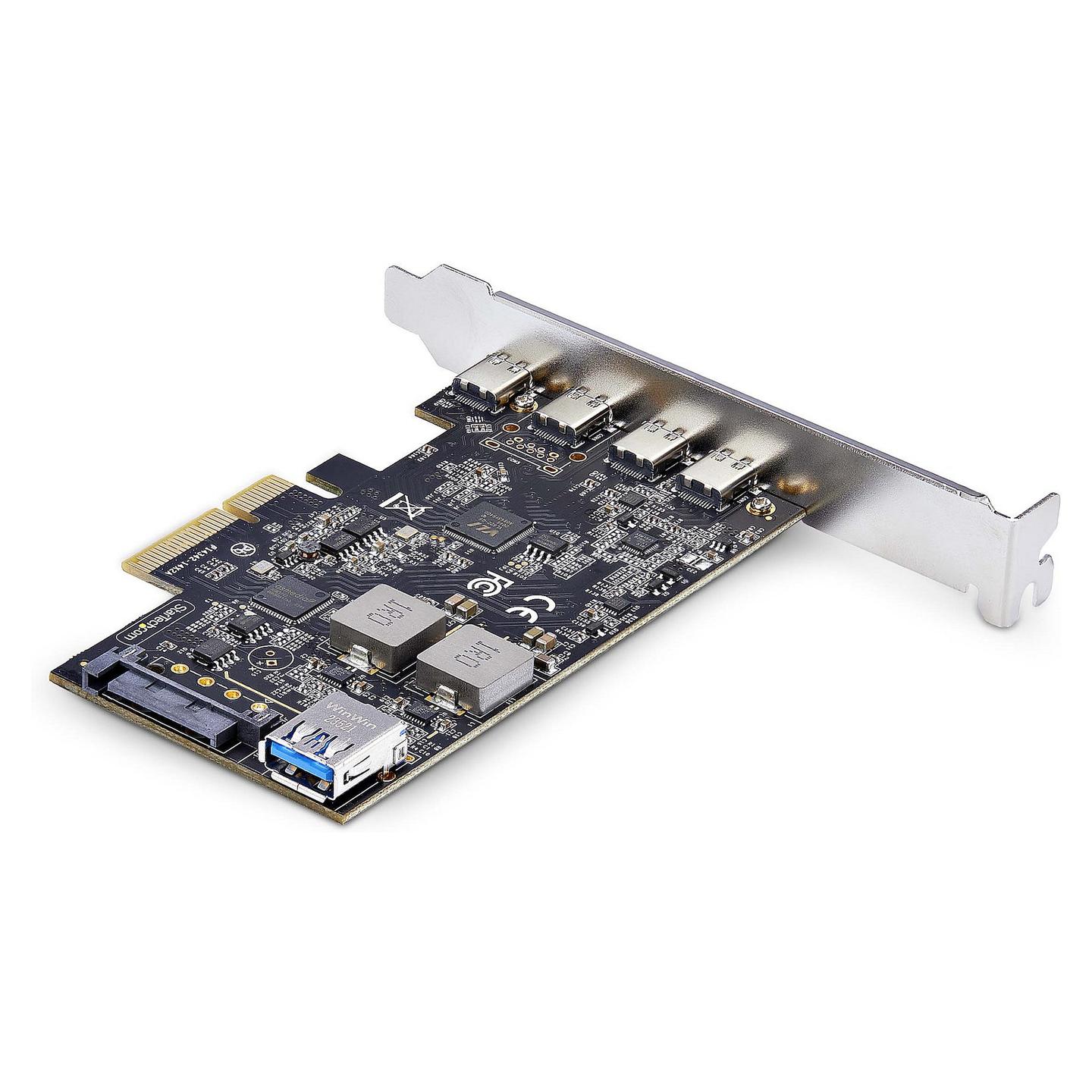 Kartë Zgjerimi StarTech.com PS4C3IA3-USB-C-CARD, PCI Express 3.0 x4, 4x USB-C + 1x USB-A i Brendshëm, 10Gbps, ASMedia ASM3142, Low Profile + Full Height - 2