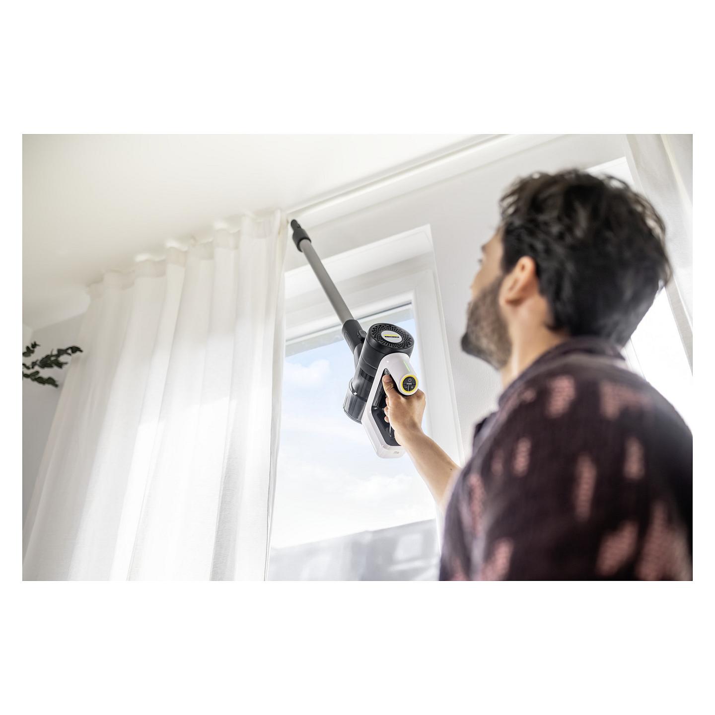 Fshesë me Vakum Kärcher VCS 3 Nano / 2.5Ah / 600ml / HEPA / Auto-Sense / Clean Control / LED / 50min / USB-C – Bardhë/Zezë - 8