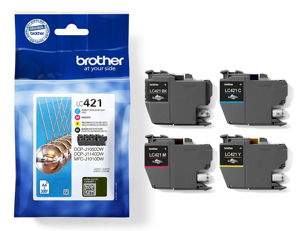 INK Brother LC-421VAL / 200 faqe / Multipack - Shumëngjyrësh - 2