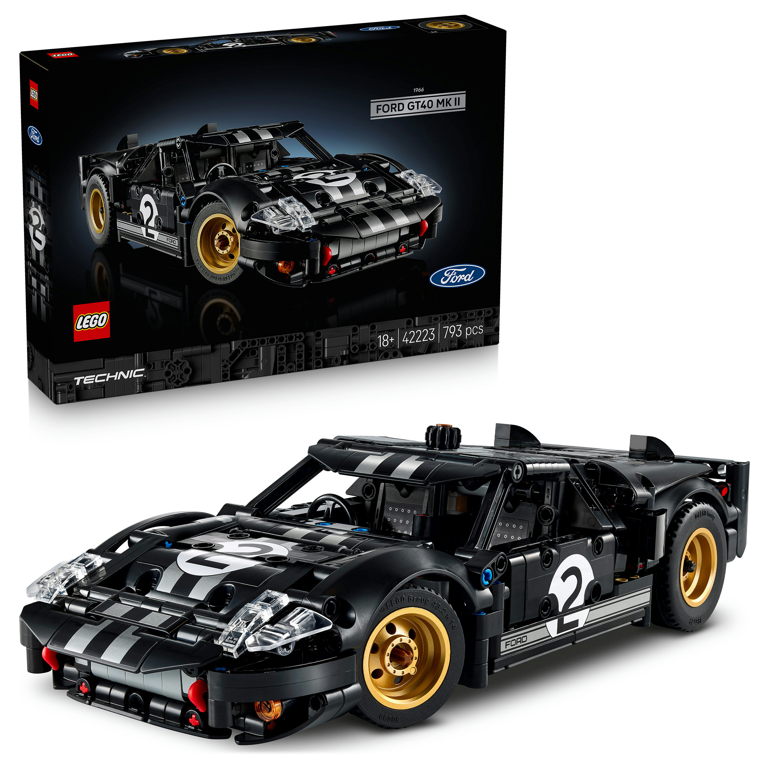 LEGO Technic 1966 Ford GT40 MKII Race Car 42223 - 12