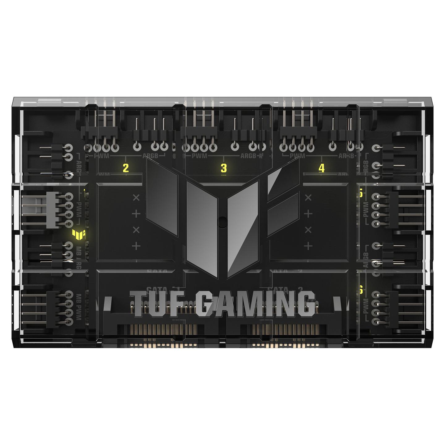 Hub për Ventilatorë dhe ARGB ASUS TUF Gaming, 6x PWM 4-pin, 6x ARGB 3-pin, 2x SATA, Montim Magnetik - Zezë - 4