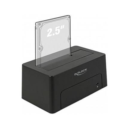 Docking station DeLOCK 63958, për 1x HDD/SSD SATA 2,5", 3,5", USB-C 10 Gbit/s - Zezë - 5