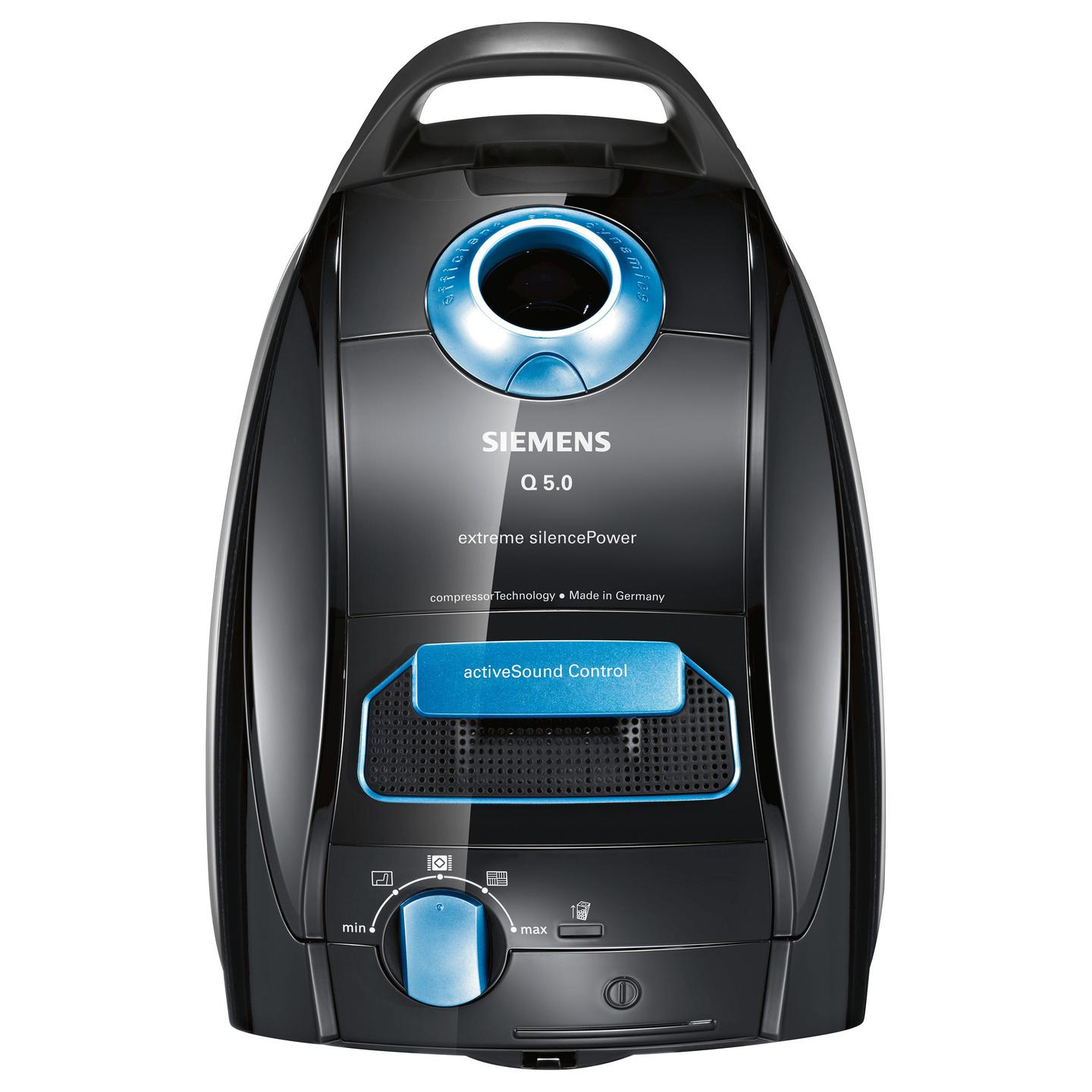 Fshesë Elektrike Siemens VSQ5X1230 Q 5.0 extreme silencePower, 850W, 4.5L, HEPA, Me Qese, 13m - Blu, Zezë - 3