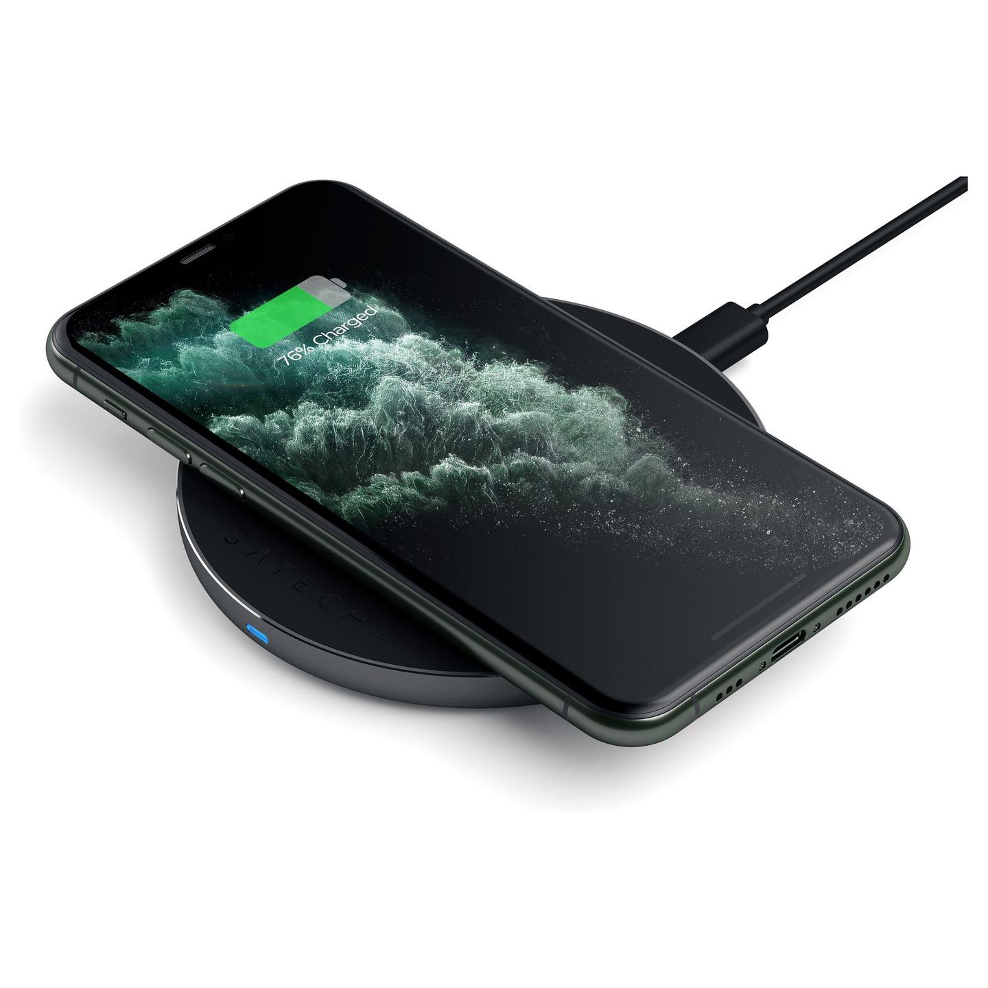 Karikues Satechi ST-IWCBM / 10W / Qi / Wireless Charging / USB-C / PD / QC / FOD - Gri/Zezë - 2