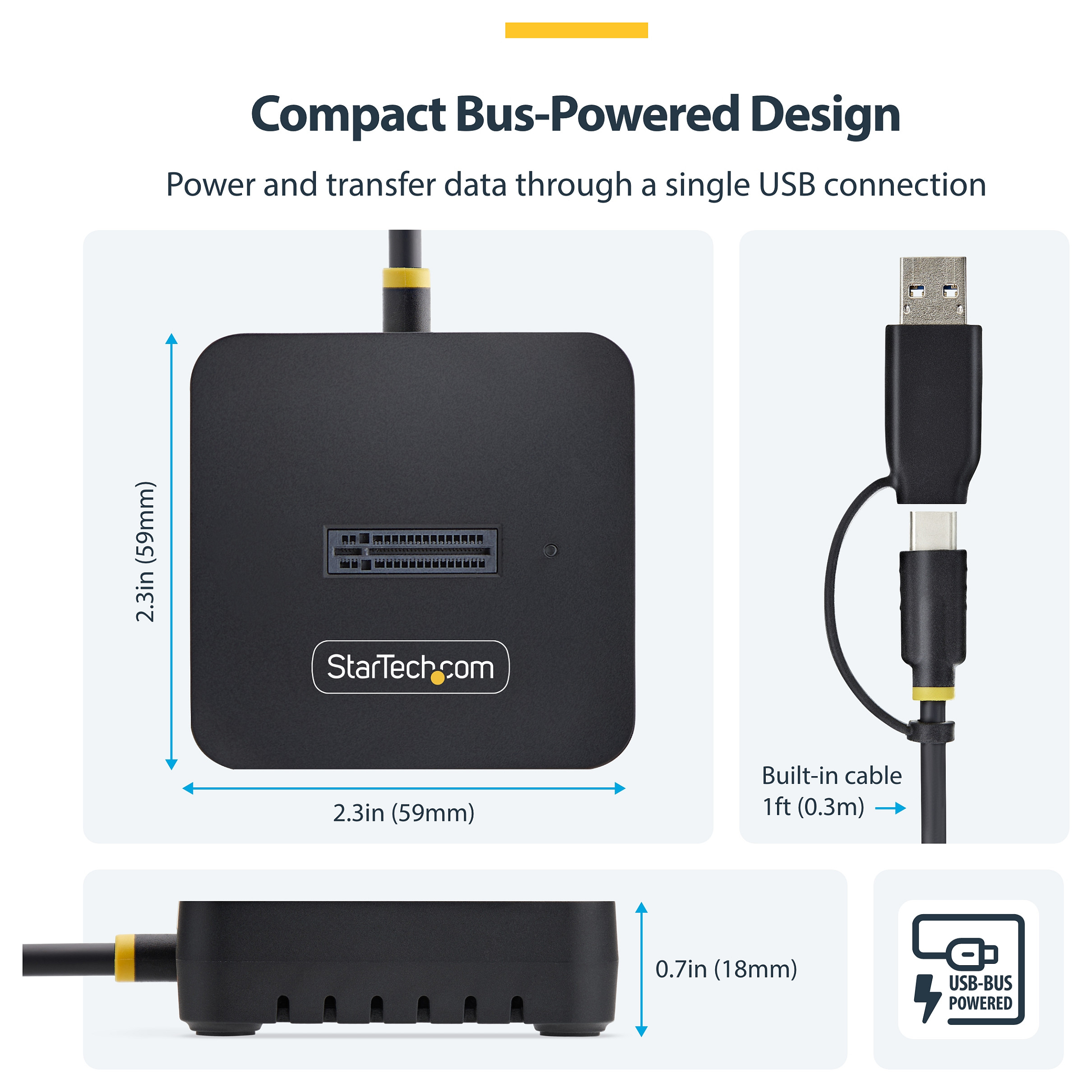 USB Docking Station StarTech.com 1USB3-NVME-DOCK / USB-C / USB-A / M.2 NVMe / 10Gbps - Zezë - 11