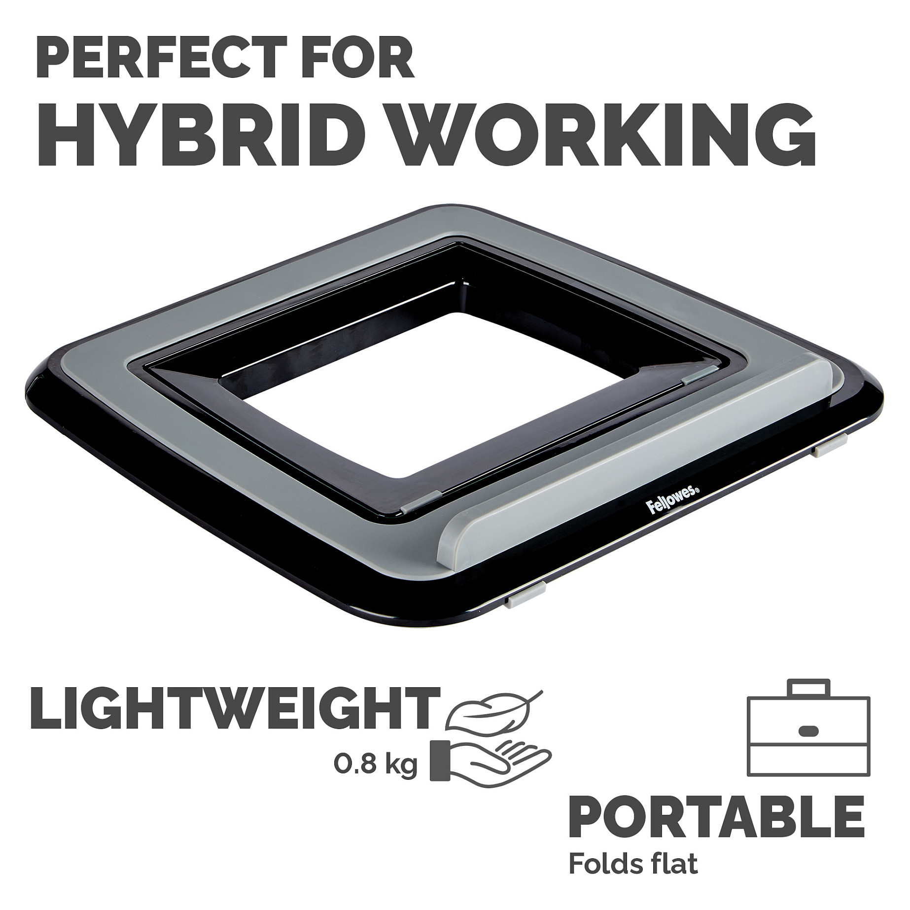 Mbajtëse për Laptop Fellowes I-Spire / 32 x 28.6 cm / 7 Nivele Rregullimi / Max 4 kg - Zezë/Gri - 5