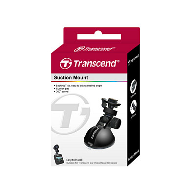 Mbajtëse për kamerë Transcend TS-DPM1 / Suction Mount / 360° / T-Tip / DrivePro 110 / 230 / 550 / 250 / 620 - Zezë - 4