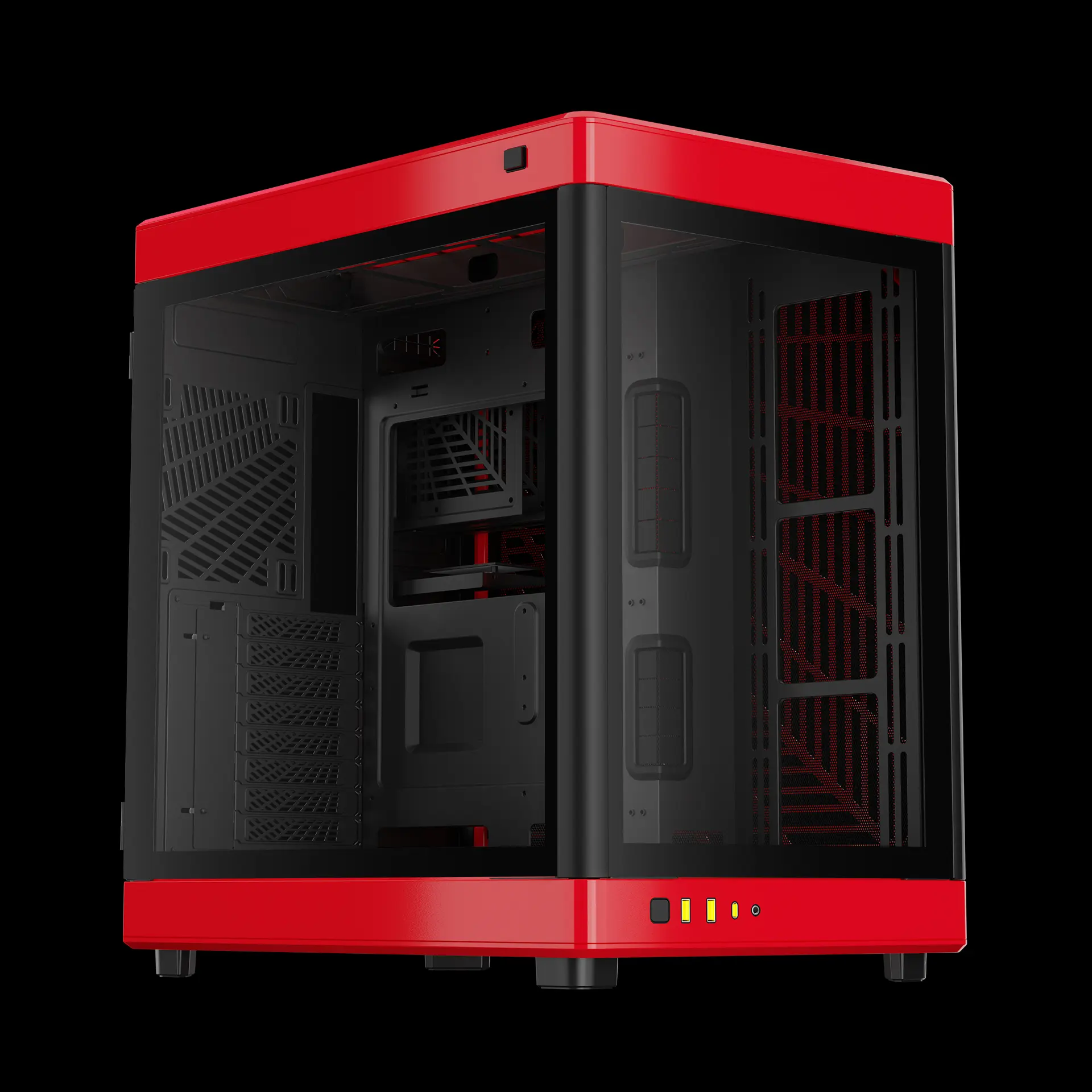 Kasë GAMDIAS NESO P1 / Full Tower / E-ATX / Tempered Glass - Zezë/Kuqe - 2