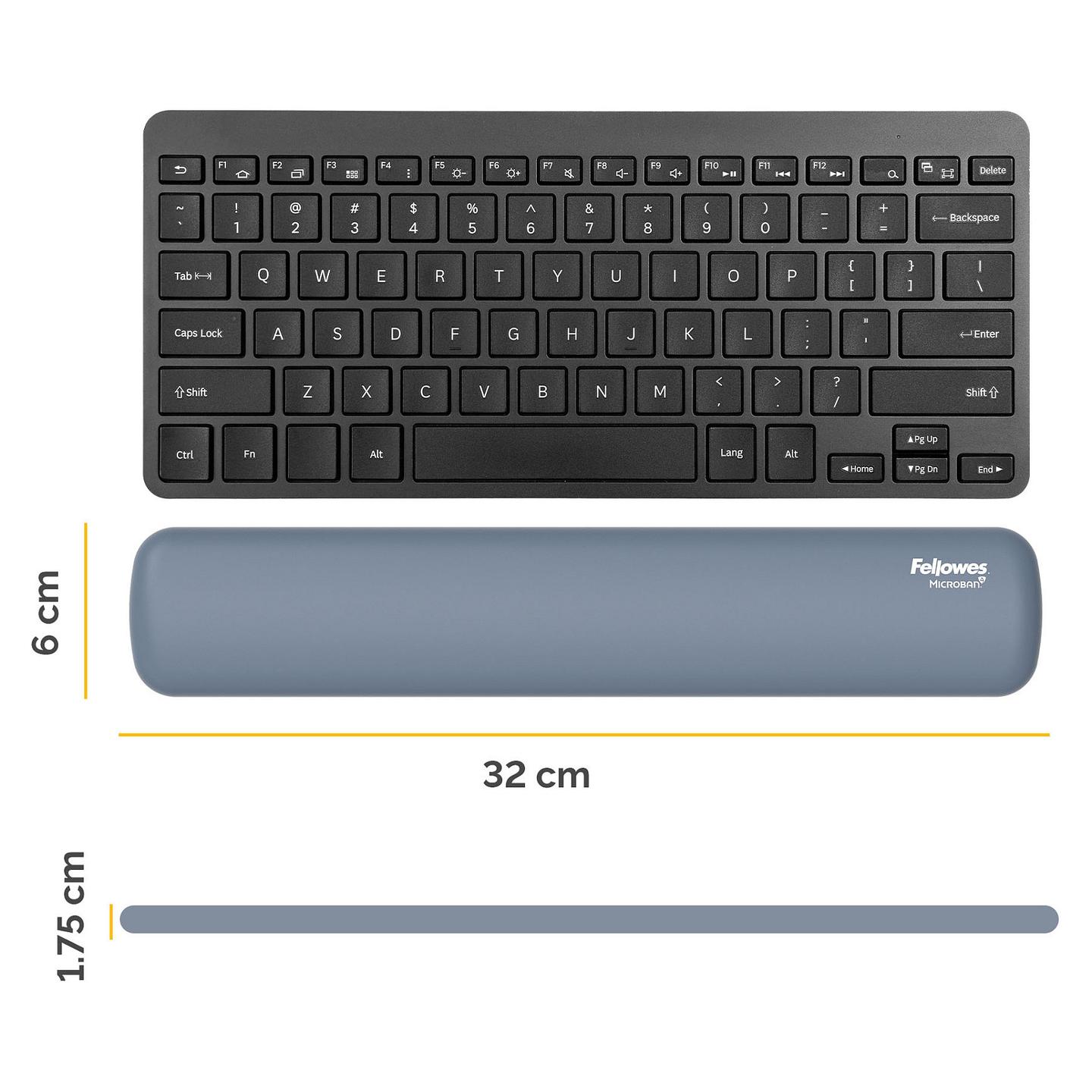 Mbështetëse për Kyçet Fellowes Breyta / Për Tastierë TKL / Silikon / 32 × 6 cm / Microban / HEX Cushion - Blu - 3